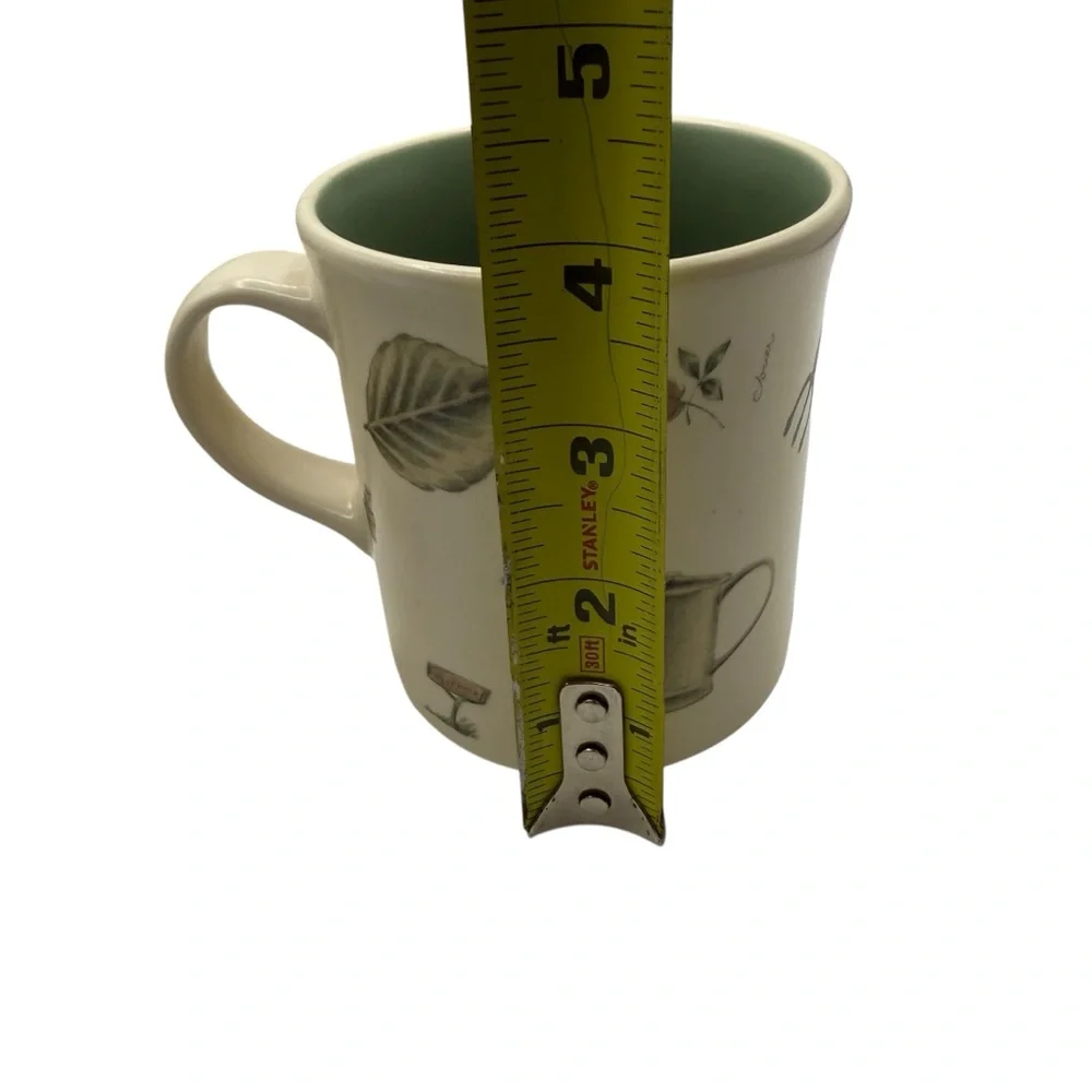 PFLATZGRAFF NATUREWOOD MUG SET – GREEN INTERIOR – GARDENING THEME